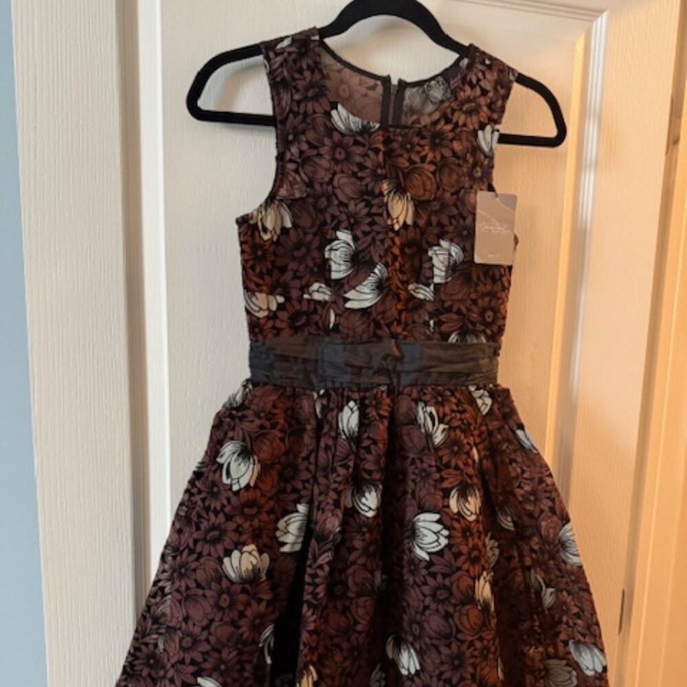 ANTHROPOLOGIE Tracy Reese "Frock" FLORAL Chrysanthemum Tea Dress - Size 0